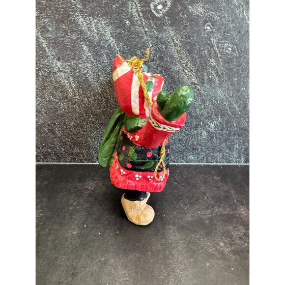 House Of Hatten Child Holding Snowman Ornament Denise Calla 1993 6" - Picture 3 of 5